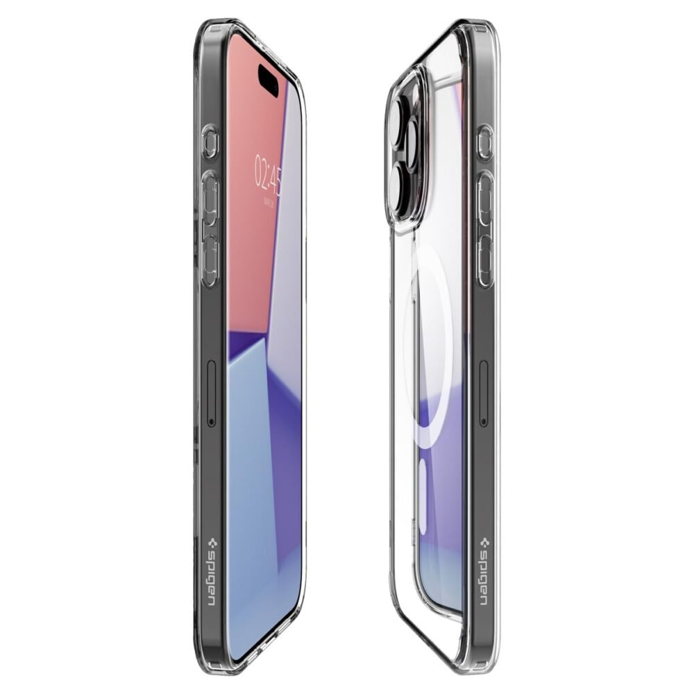 Spigen Ultra Hybrid Magfit Back Cover Case Compatible with MagSafe (TPU + Poly Carbonate | Frost Clear) - Image 4
