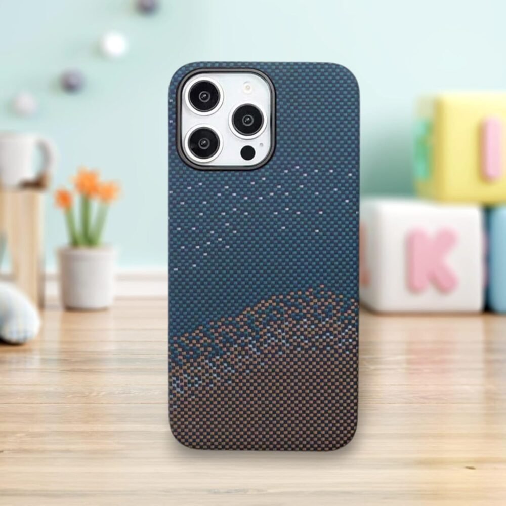 Sliva Real Carbon Fiber Case for Apple iPhone 16 Pro Max 5G, Sturdy Durable Carbon 0.5 mm Thin Phone Cover for iPhone 16Pro Max Aramid Fiber Skin Case with Drop Protection (Blue) - Image 7